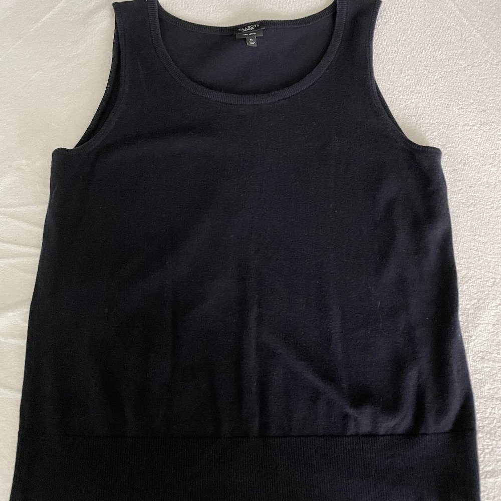 Talbots Navy Blue Sweater Tank Top